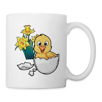 Happy Easter Chicks Easter Egg Kids Baby Chick Egg Egg - Mug - white - Right