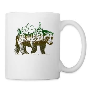 Bär Natur Landschaft Gebirge - Tasse - Weiß - Rechts