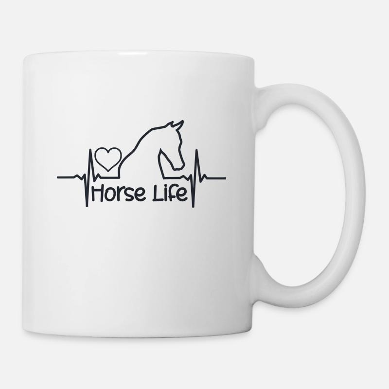 Fille de cheval - Mug blanc - blanc