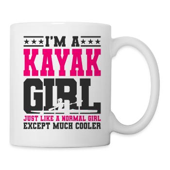 Fille de kayak - Mug blanc - blanc - Droite