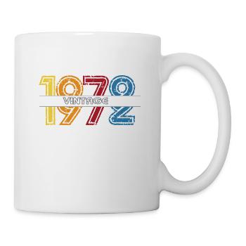 Vintage 1972 hommes femmes - Mug blanc - blanc - Droite