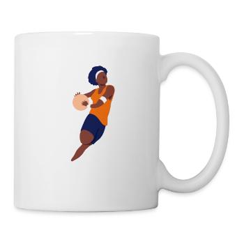 Joueur de basket fille cadeau I streetball - Mug blanc - blanc - Droite