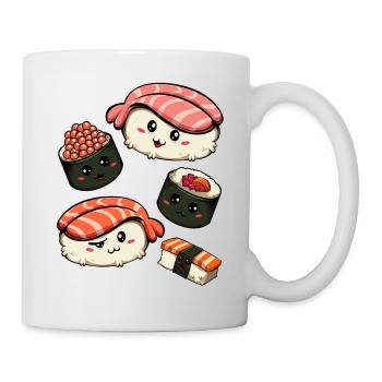 Kawaii sushi lovers - Mug - white - Right