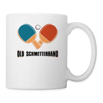 Old Schmetterhand - Tischtennis - Tasse - Weiß - Rechts