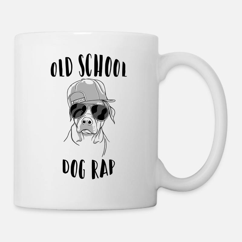 Old school dog rap cool rapper dog avec des lunettes - Mug blanc - blanc