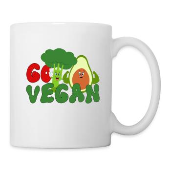 vegan, vegan, go vegan - Mug blanc - blanc - Droite