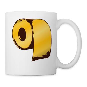 Klopapier Gold 2020 Hamsterkäufe - Tasse - Weiß - Rechts