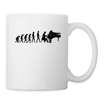 Evolution pianiste - Mug blanc - blanc - Droite