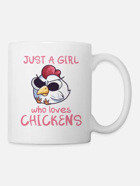 Just A Girl Who Loves Chickens - Tasse - Weiß