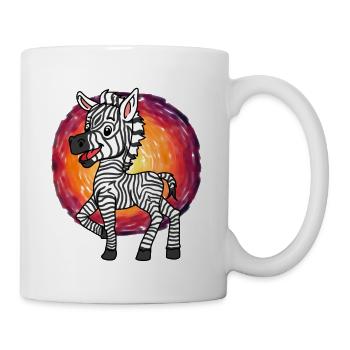 Zebra Sonne Afrika Wildnis Serengeti Kinder Zoo - Tasse - Weiß - Rechts