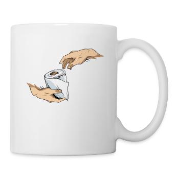 Adam obtient du papier toilette de Dieu I papier toilette - Mug blanc - blanc - Droite