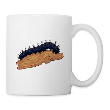 Raupe Raupen Natur Wildtiere kriechen Insekten - Tasse - Weiß - Rechts
