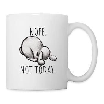 Not Today Funny Rabbit Nope Not Today - Mug - white - Right