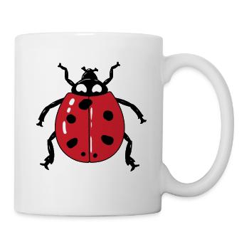 Mai Coccinelle Coccinelle Porte-bonheur Printemps Pâques - Mug blanc - blanc - Droite