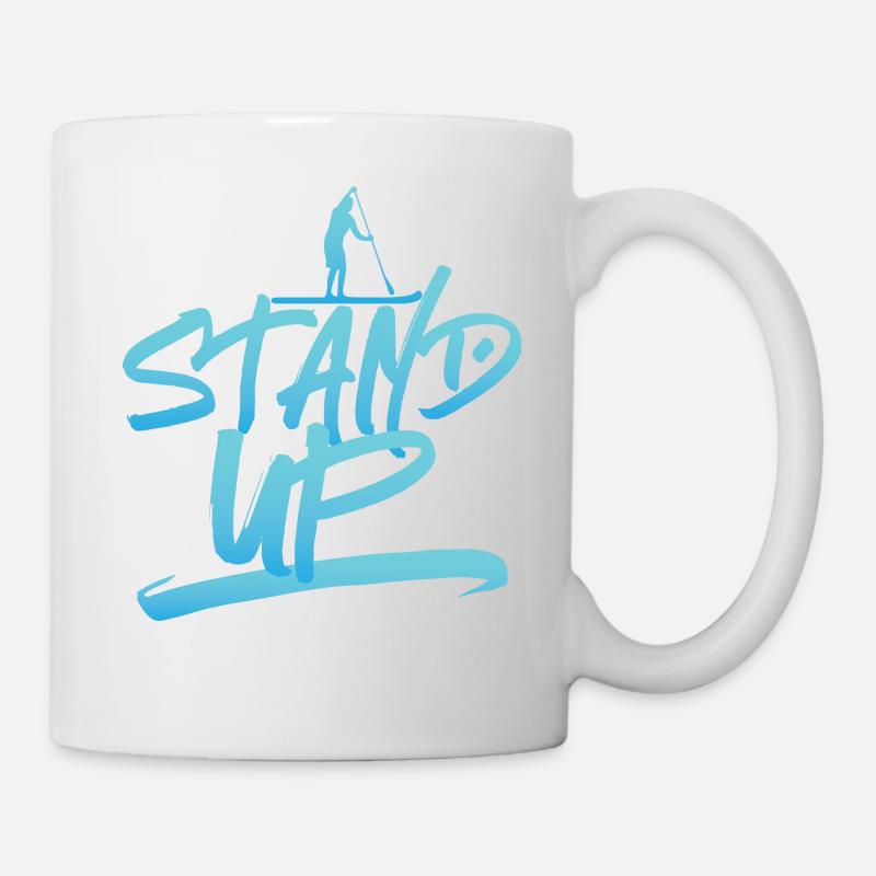 SUP - Stand Up Stand up paddling - Tasse - Weiß