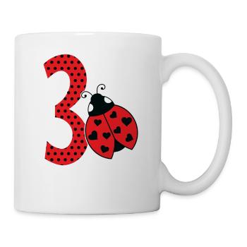 Ladybug 3rd birthday 3rd wedding anniversary gift - Mug - white - Right