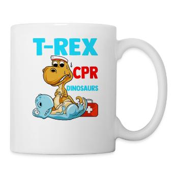 Infirmière hôpital dinosaures drôle - Mug blanc - blanc - Droite
