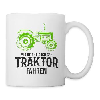 Traktor - Tasse - Weiß - Rechts