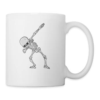 Skeleton dabbing dance - Mug - white - Right
