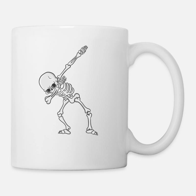 Skelett Dabbing Tanz - Tasse - Weiß