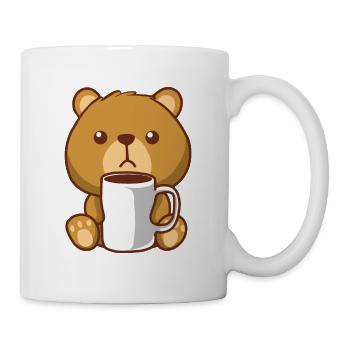 Brown bear bear coffee bear - Mug - white - Right