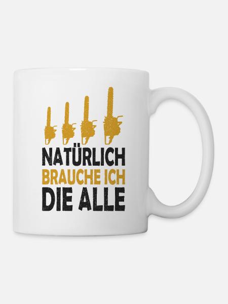 Holzfäller - Tasse - Weiß