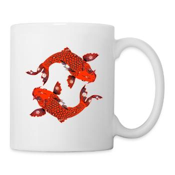 Koï rouge - Mug blanc - blanc - Droite