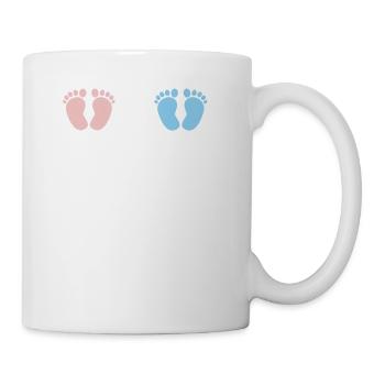 Heartbeat EKG twin mother twin père tea - Mug blanc - blanc - Droite