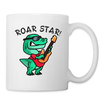 Rocker Dinosaurier Roar Star - Tasse - Weiß - Rechts