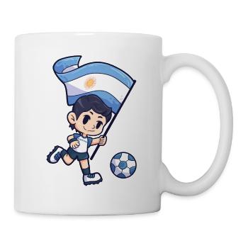 Fußball Argentinien Flagge Junge Kind - Tasse - Weiß - Rechts