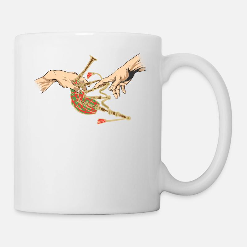 Dudelsack Musik Dudelsackspieler Schottland - Tasse - Weiß