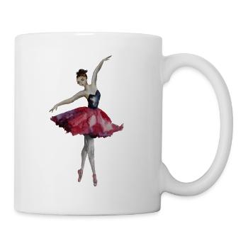 Ballerine Aquarelle Ballet Cadeau - Mug blanc - blanc - Droite