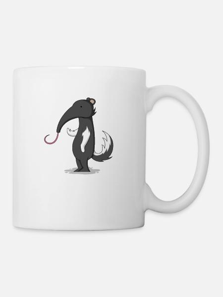 Lustiger Ameisenbär - Tasse - Weiß