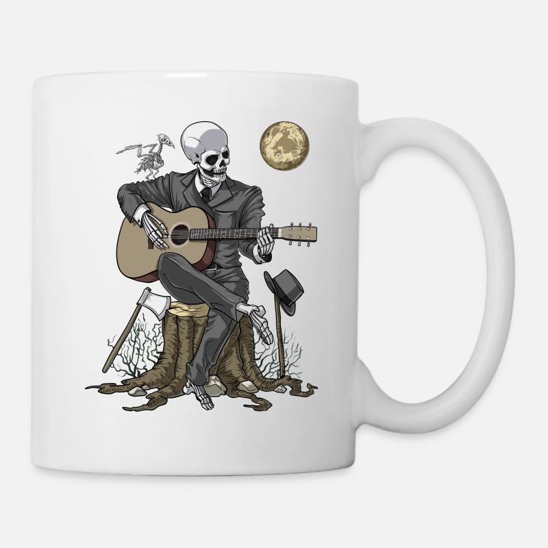Joueur de guitare squelette - Mug blanc - blanc
