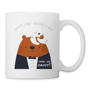 Happy First Father’s Day - Love you baer tenue - Mug blanc - blanc - Droite