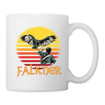 Falkner Falknerei Beizjagd Greifvogel Greif - Tasse - Weiß - Rechts