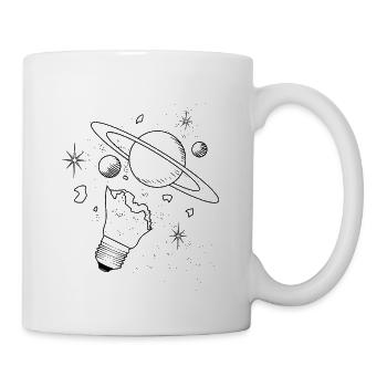 Planeten All Weltall Universum Umlaufbahn Himmel - Tasse - Weiß - Rechts