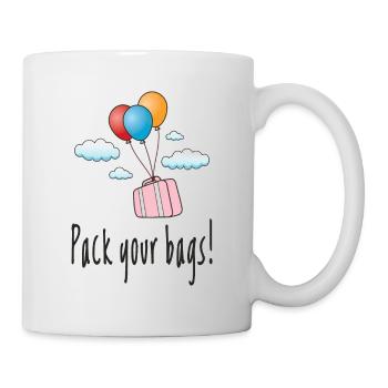 Pack deine Koffer und ab in den Urlaub - Mug blanc - blanc - Droite