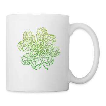 Clover design Irish Man gift - Mug - white - Right