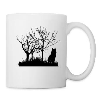 Wildnis Natur Wolf Wölfe Wildtiere Ökologie - Tasse - Weiß - Rechts