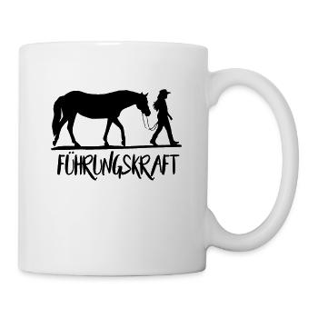 Pferde Motiv Pferde Mädchen Spruch - Führungskraft - Tasse - Weiß - Rechts