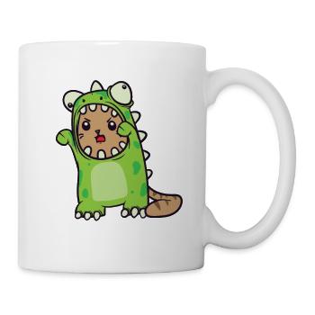 Cat Dino Trex Tyrannosaurus costume dinosaur - Mug - white - Right