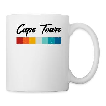 Vintage 70s 80s Style Cape Town South Africa Retro - Mug blanc - blanc - Droite