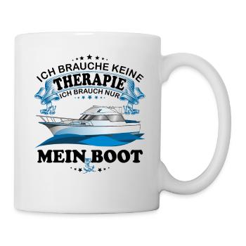 Boot lustiger Spruch Geschenkidee - Tasse - Weiß - Rechts