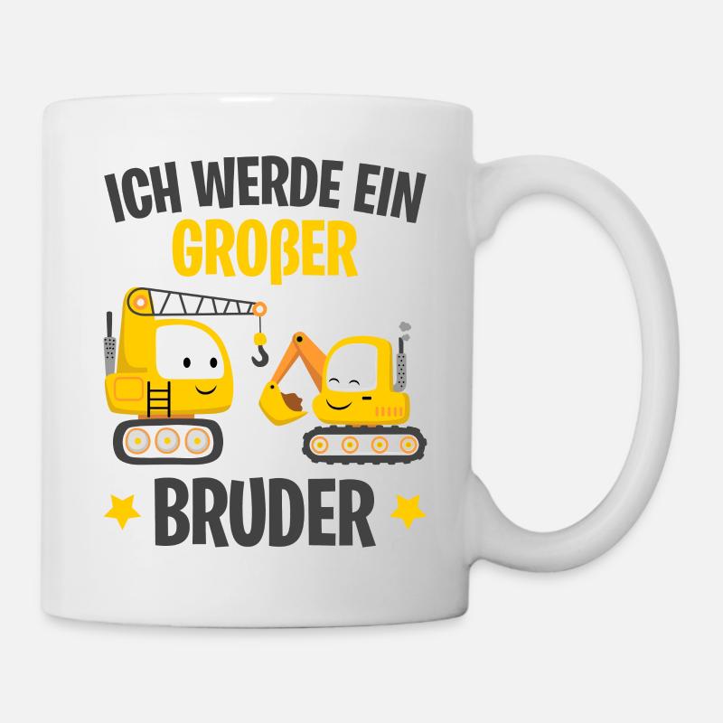 Großer Bruder 2020 Bagger - Tasse - Weiß