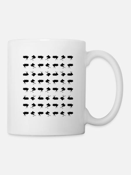 Fliegenfischen Köder Fliegen Muster - Tasse - Weiß