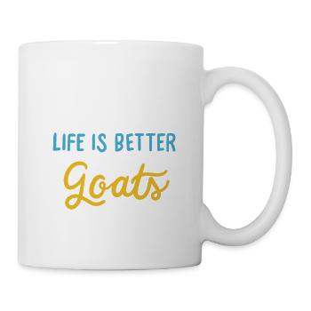 Chèvre - La vie est meilleure avec la chèvre de chèvre - Mug blanc - blanc - Droite