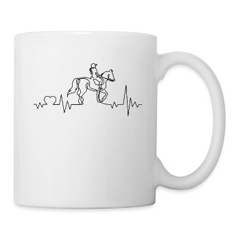 Pferde Herzschlag - Tasse - Weiß - Rechts