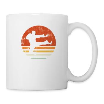 Coup de pied de karaté rétro - Mug blanc - blanc - Droite