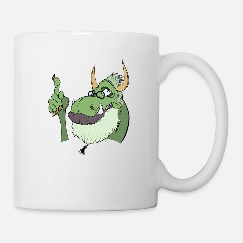 Administrateur informatique Kali Linux Tux Dragon Head - Mug blanc - blanc